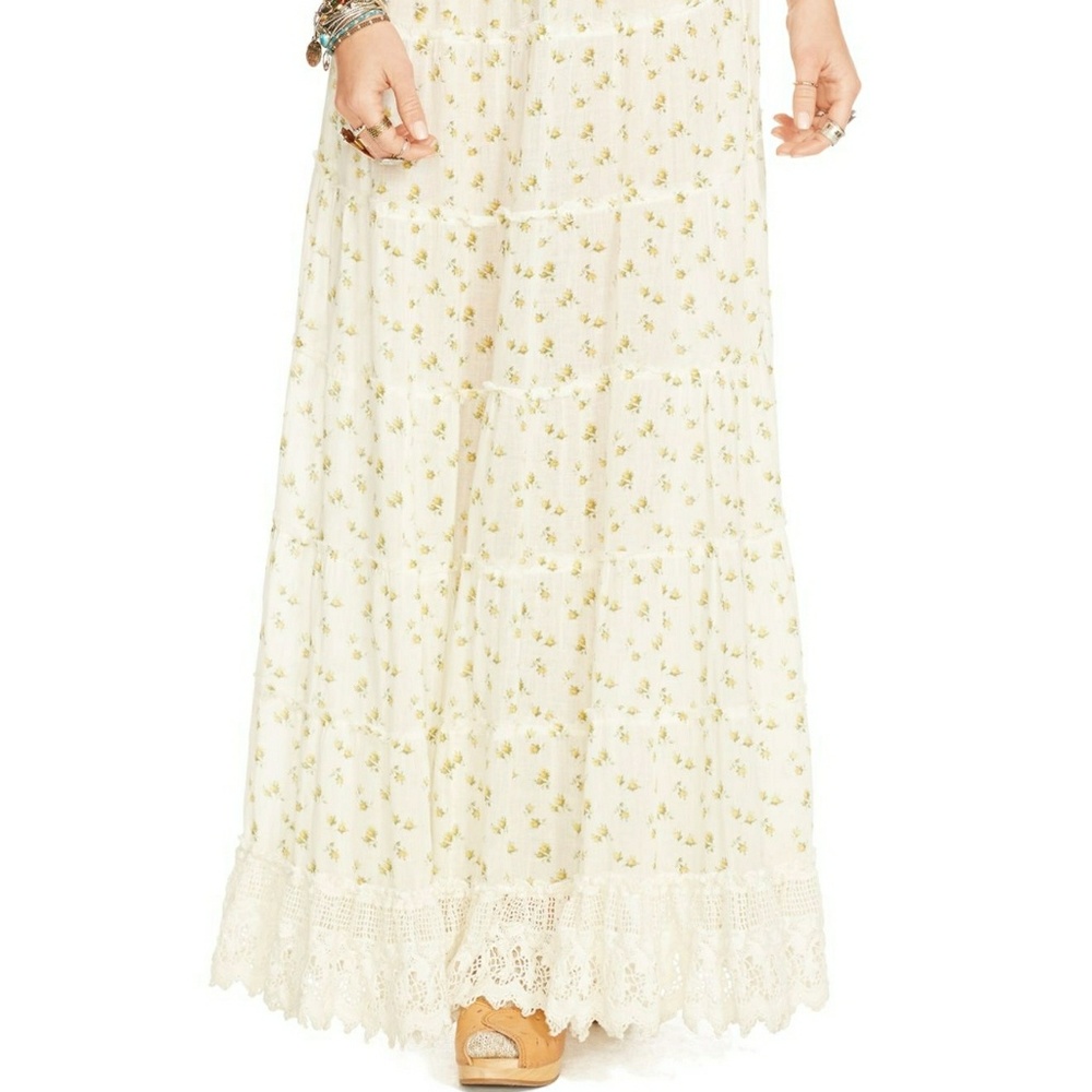Ralph Lauren Floral-Print Maxi Skirt